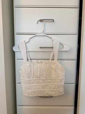 Sunday Best White Cropped Tank Top